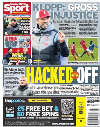Sunday Mirror Backpage