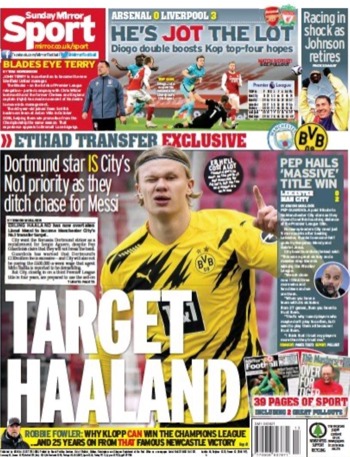 Sunday Mirror Backpage