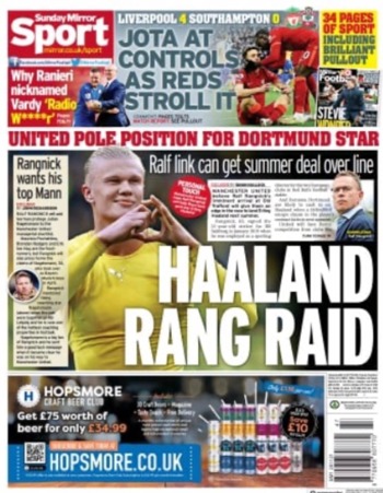 Sunday Mirror Backpage