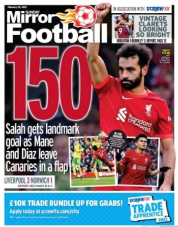 Sunday Mirror Backpage