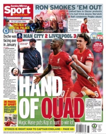 Sunday Mirror Backpage