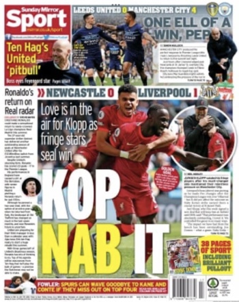 Sunday Mirror Backpage