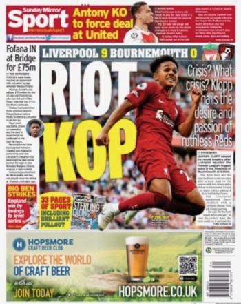 Sunday Mirror Backpage