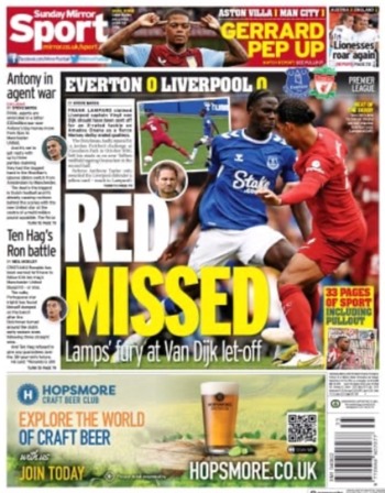 Sunday Mirror Backpage