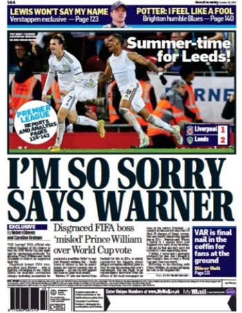 Sunday Mirror Backpage