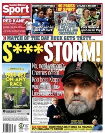 Sunday Mirror Backpage