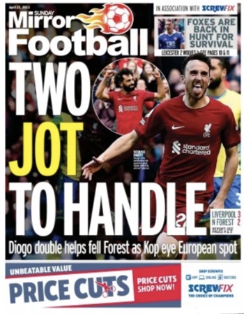 Sunday Mirror Backpage