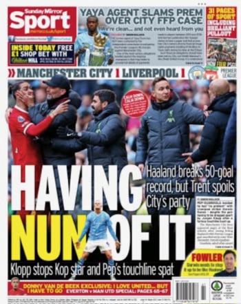 Sunday Mirror Backpage