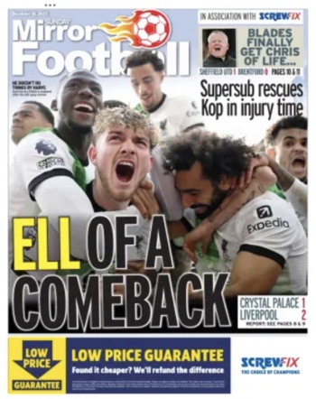 Sunday Mirror Backpage