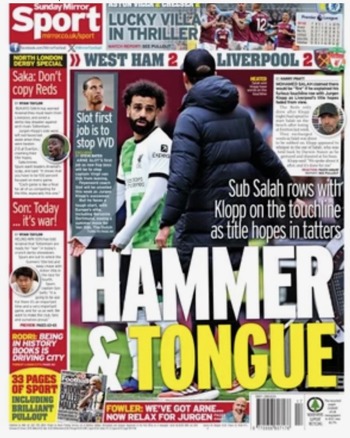 Sunday Mirror Backpage