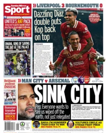 Sunday Mirror Backpage