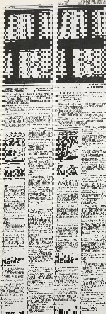 Sunday Mirror Cutting