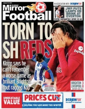 Sunday Mirror Football Cover
