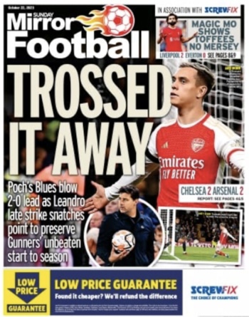 Sunday Mirror Football Cover