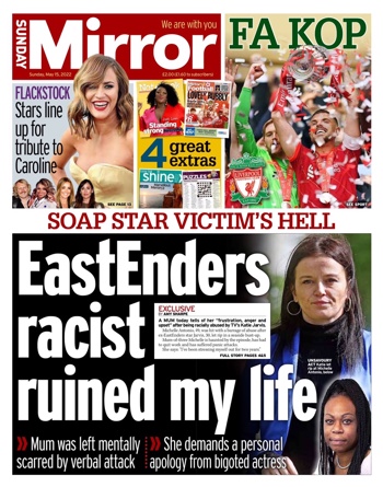 Sunday Mirror Frontpage