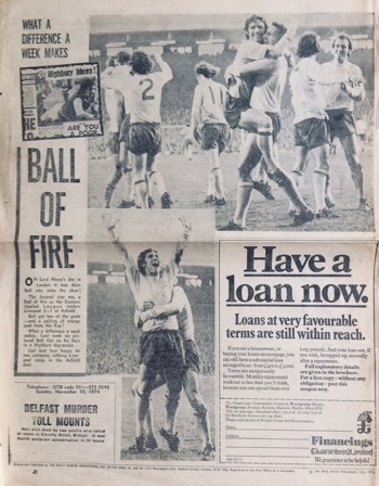 Sunday Mirror Press cutting