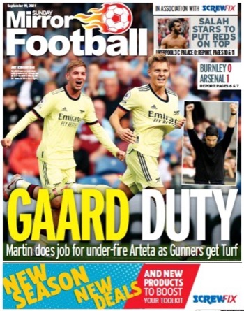 Sunday Mirror Result Cover