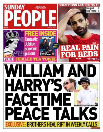 Sunday People Frontpage