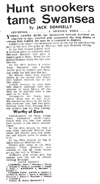 Sunday People Match Report