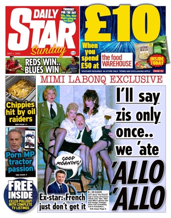 Sunday Star Frontpage