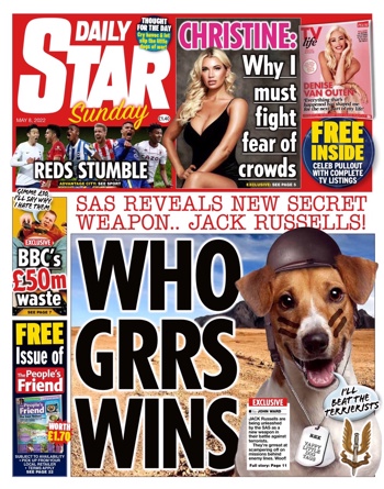 Sunday Star Frontpage