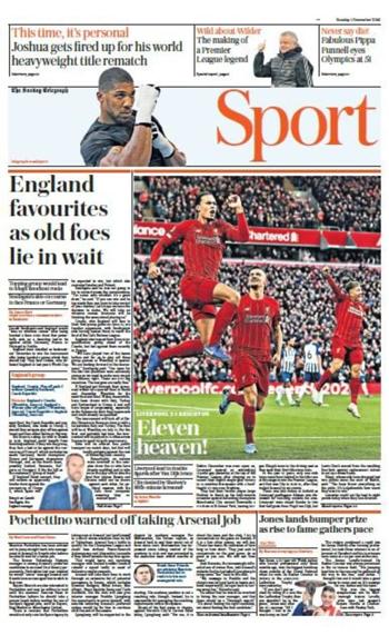 Sunday Telegraph Backpage