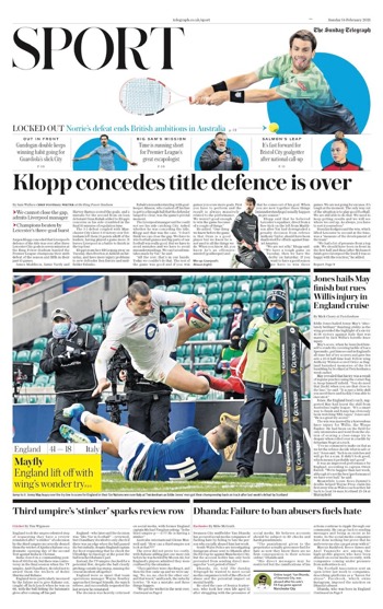 Sunday Telegraph Backpage