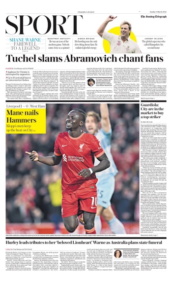 Sunday Telegraph Backpage