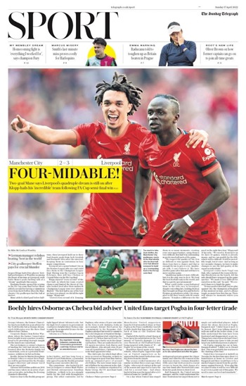 Sunday Telegraph Backpage