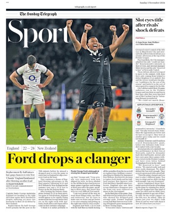 Sunday Telegraph Backpage