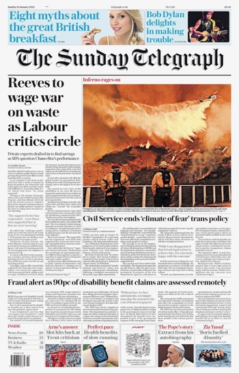 Sunday Telegraph Frontpage