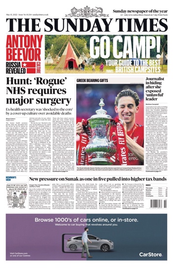 Sunday Times Frontpage