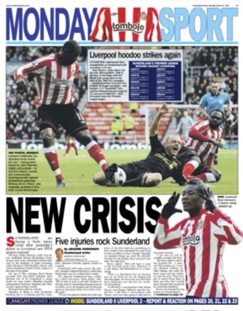 Sunday Echo Monday Sport Cover