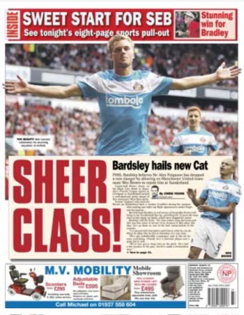 Sunderland Echo Backpage