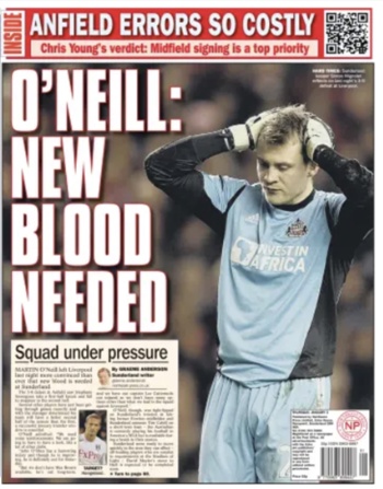 Sunderland Echo Backpage
