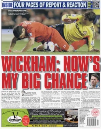 Sunderland Echo Backpage