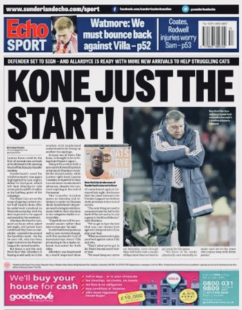 Sunderland Echo Backpage