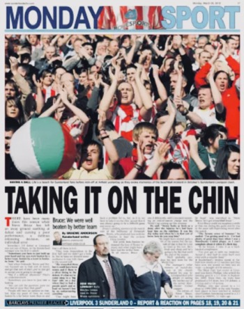 Sunderland Echo Monday Sport Cover