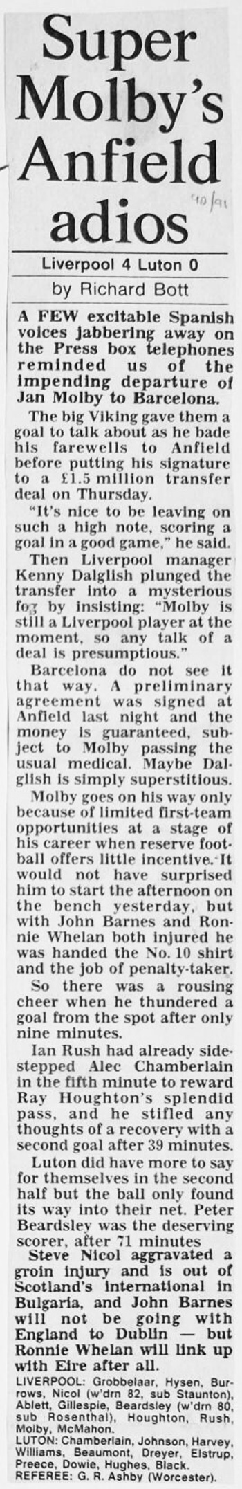 Super Molbys Anfield Adios