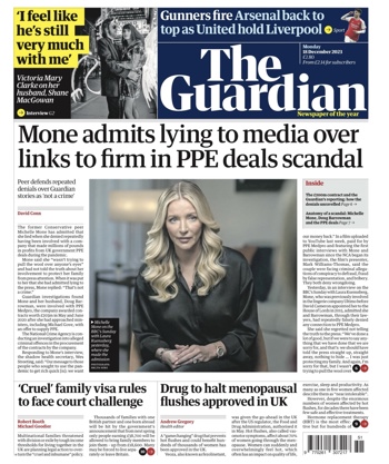 The Guardian Frontpage