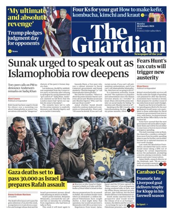 The Guardian Frontpage