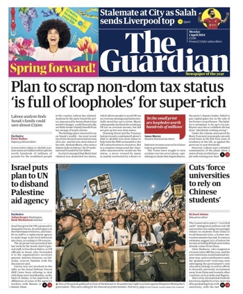 The Guardian Frontpage