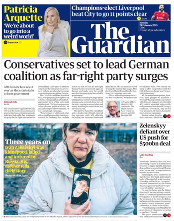 The Guardian Frontpage
