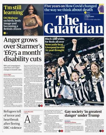 The Guardian Frontpage