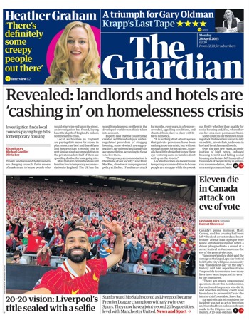 The Guardian Frontpage