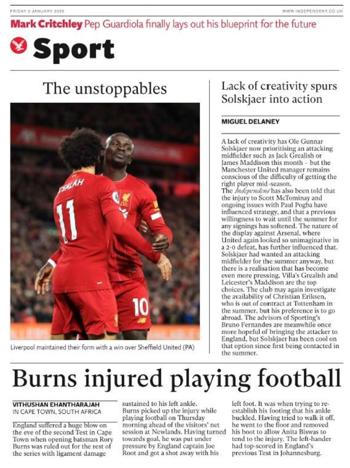 The Independent Backpage
