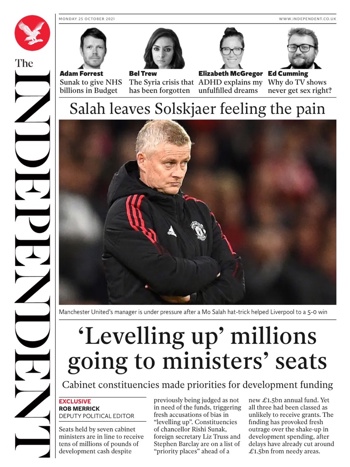 The Independent Frontpage
