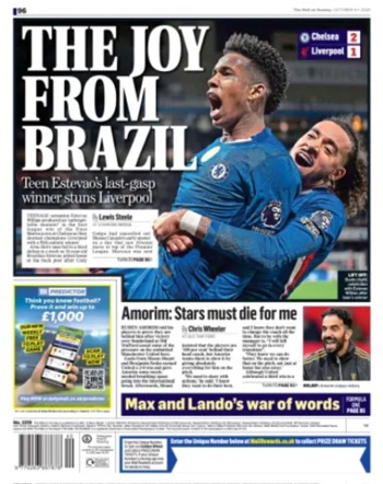 The Mail On Sunday Backpage