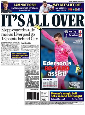 The Mail on Sunday Backpage