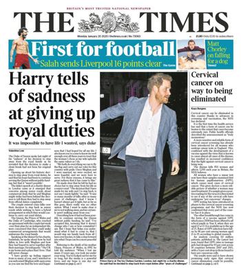 The Times Frontpage